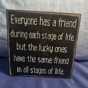 Friends picture, wall decor.  6x6x1.5